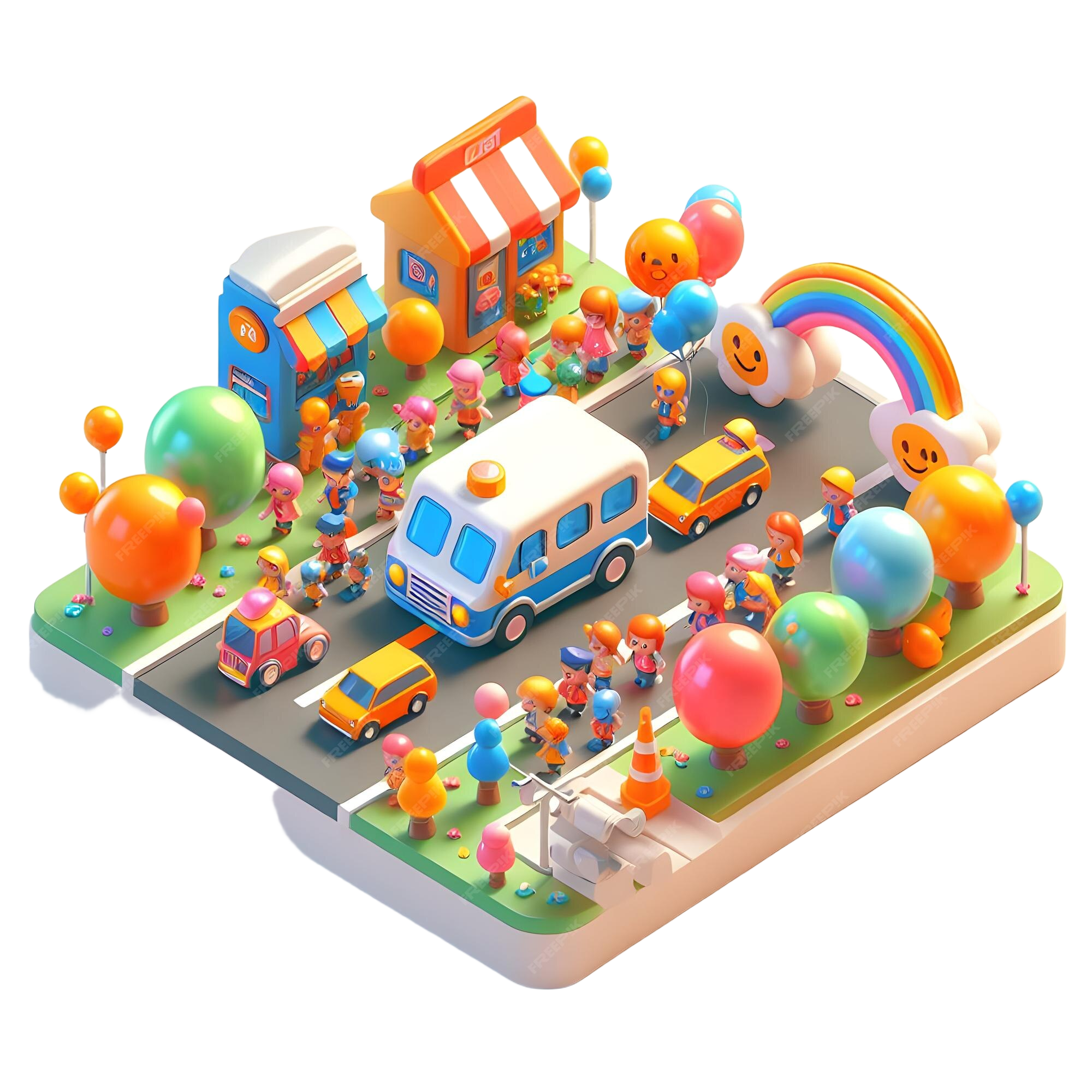 A collection of colorful toys